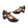 thumbnail image 2 of YOWMNS Women's Mary Jane Shoes - Stylish Chunky Heel Ankle Strap Dress Shoes, 2 of 5