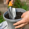 thumbnail image 6 of Fiskars 12.25" Cast Aluminum Head, Ergo Flower Bed Trowel, Includes Hang Hole, Black and Orange, 6 of 12