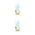 thumbnail image 4 of Wosthever Decoraciones de Pascua Decoración del festival Muñecos de conejito de peluche Decoración de fiesta de primavera Diseño de escena Verde 2piezas, 4 of 6