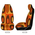 thumbnail image 2 of Abstract Orange Brown Circles Pattern Car Seat Covers Front Seats Universal Fit for Cars SUV Truck Auto Interior Accessories, 2 of 3