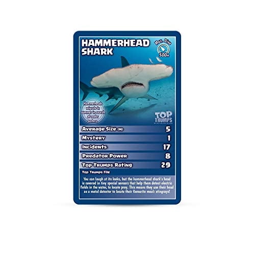Juego de cartas Sharks Top Trumps Top Trumps Top Trumps