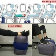 Inflatable Foot Rest Pillow for Travel Kids Adults Airplane Travel Pillow Cushions Height Adjustable Foot Pad for Office Home Car
