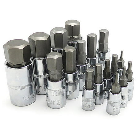 

DOACT 34X Impact Inner Hex Bit Socket Set 1/2in 1/4in 3/8in Nut Wrench Driver Tools