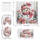 thumbnail image 3 of Accesorios de baño Cortina de ducha navideña Cortina de Papá Noel Fondo Tela colgante Juego de baño Juego de baño de poliéster, 3 of 6