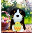 thumbnail image 5 of DolliBu Super Soft Bernese Mountain Dog with Yellow Easter Egg Plush - Perfect Dog Stuffed Animals for Easter Basket, Cute Easter Egg Stuffed Animal Spring Toys for Girls, Boys, and Babies - 8 Inches, 5 of 6