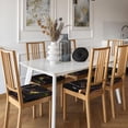 thumbnail image 6 of Set of 6 Removable Chair Seat Covers for Dining Room, Glasses Wine Grapes Stretchable Wedding Party Chair Slipcovers Cushion Protector Fresh Fruit Leaf Furniture Decor, 16.9x16.9 Inches, 6 of 6