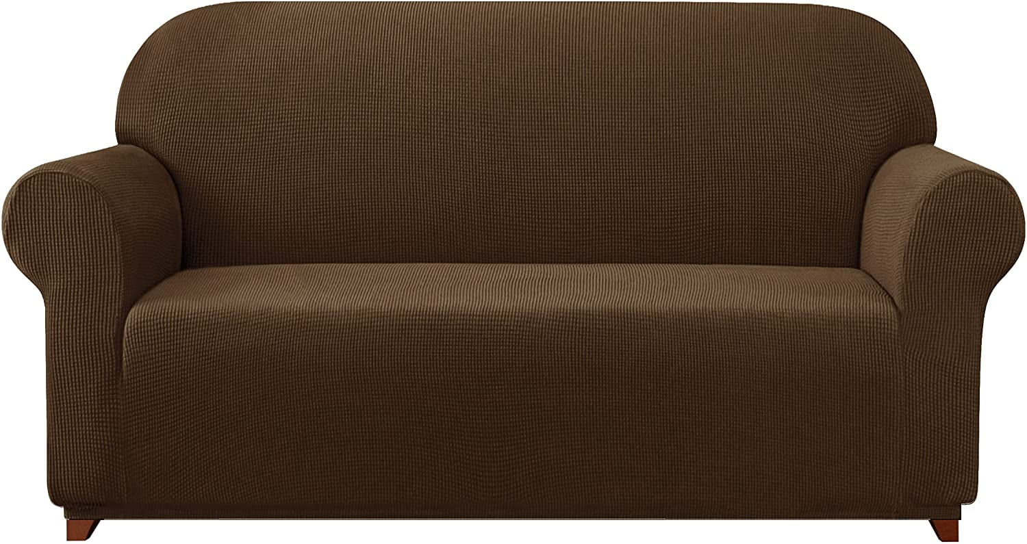 Subrtex 1-Piece Stretch Sofa Slipcover Non Slip Couch Cover (XL-Sofa, Coffee)