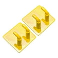 thumbnail image 2 of jinwen 2Pcs Badminton Racket Hooks Bedroom Stainless Steel Wall Mounted Racket Rack Yellow, 2 of 9