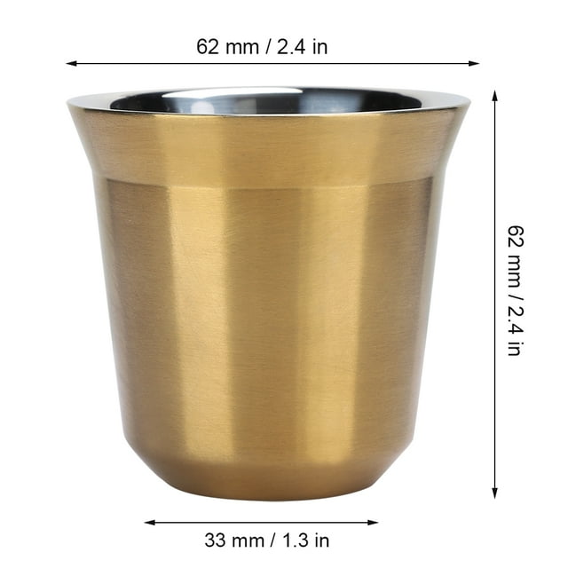Coffee Cup Stainless Steel Mug 304 Espresso Cup Double Layer Coffee Cup Mug