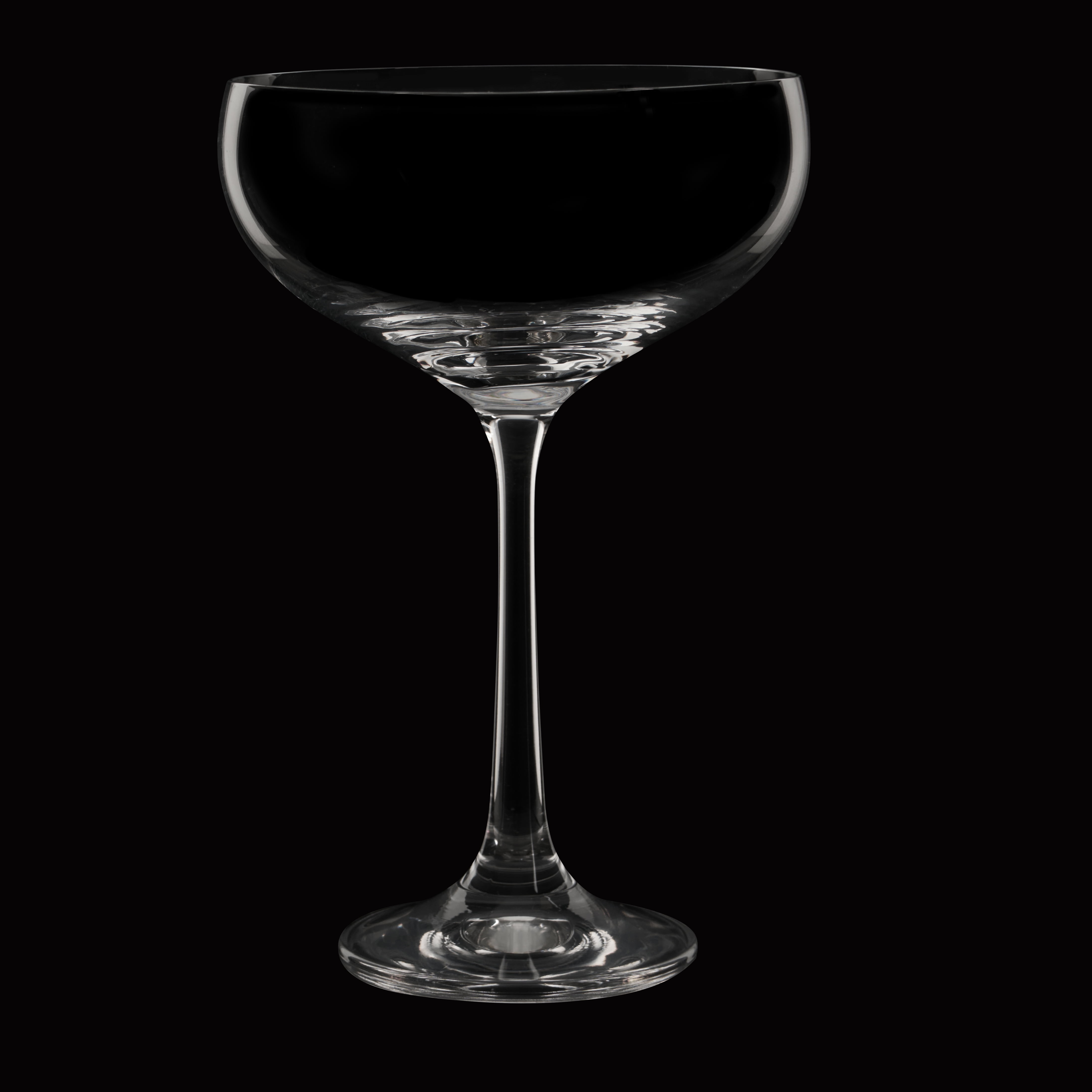 Trudeau Quartz Coupe Champagne Glasses, Set of 2 – 6 oz / 180 ml, Lead-Free Crystalline, Glassware, Quartz Coupe glass