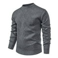 thumbnail image 5 of Zedker Men's Sweaters Casual Crewneck Long Sleeve Shirts for Men, Comfy Slimmer Pullover Knitter Fall and Winter Thermal Tops,Gray,XL, 5 of 6