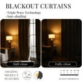 thumbnail image 2 of ZOPZO Thermal Blackout Curtains 2 Panels, Light Beige, 52W x 95L Inch, Golden Wave Pattern Room Darkening Drapes for Apartment or Bedroom, 2 of 6