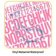 thumbnail image 4 of Calcomanías de Vinilo Jiepuxiter Rosa Impermeables Autoadhesivas de 1 y 2 Pulgadas para Letras y Núm, 4 of 7