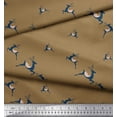 thumbnail image 3 of Soimoi Brown Cotton Voile Fabric Reindeer Animal Print Sewing Fabric Yard 56 Inch Wide, 3 of 3