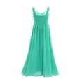 thumbnail image 3 of YONGHS Kids Girls Junior Bridesmaid Chiffon Dress Wedding Pageant Party Maxi Gown 4-16 Mint Green 4, 3 of 5
