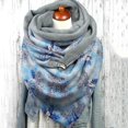thumbnail image 4 of Bufanda con estampado de Feliz Navidad para mujer, bufandas cálidas informales con botón, chales suaves, regalos de invierno, 4 of 4