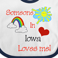 thumbnail image 4 of Inktastic Someone in Iowa Loves Me Boys or Girls Baby Bib, 4 of 4