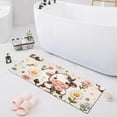 thumbnail image 7 of Cow on Flowers Bathroom Rug Non Slip Bathroom Mats Entry Door Soft Carpets for Kitchen Bedroom Living Room 39x20 inch, 7 of 7