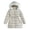 White, variant on Staki Toddler Puffer Jacket Girls' Heavyweight Shimmer Puffer Jacket with Hood and Fleece Headband(White,4-5 Years)