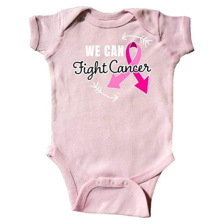 

Inktastic We Can Fight Cancer Breast Cancer Awareness with Pink Ribbon and Arrows Gift Baby Boy or Baby Girl Bodysuit