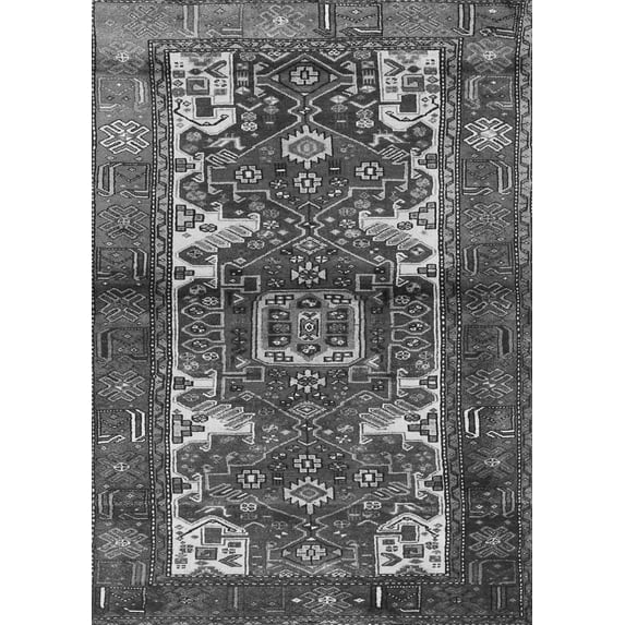 Ahgly Company Indoor Rectangle Persian Gray Traditional Area Rugs, 2' x 5'