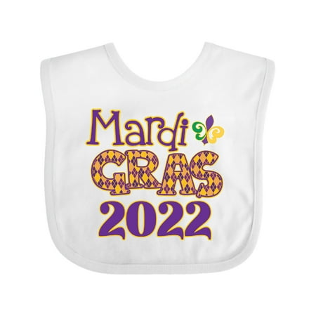 

Inktastic Mardi Gras 2022 Parade Celebration Gift Baby Boy or Baby Girl Bib