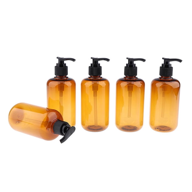 Juego de 5 botellas vacías con pulverizador, dispensador de jabón y loción, bomba de loción cosmética. 300 ml