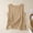 Khaki, variant on Linen Tank Tops for Women Comfy Summer Sleeveless Crewneck Gauze Shirts Casual Blouse Slim Fit Cami Crop Tops