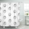 thumbnail image 1 of ABPHQTO Beautiful from The Boxes Caja de lazo de cumpleaños Celebración Celebración Navidad Doodle Cortina de ducha Cortina de baño 165x180 cm ABPHQTO PKNMT66x72Shower-12712, 1 of 2