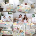 thumbnail image 6 of Spring Easter Bedding 3 Piece Duvet Cover Set Queen Size, Plaid Bunny Eggs Checkered Farmhouse Soft Microfiber Comforter Cover with Zipper Closure & Pillowcases, Wrinkle & FadeResistant Quilt Cover, 6 of 9