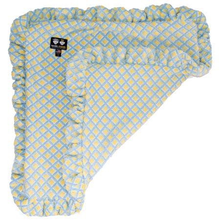 Bessie and Barnie Robin Egg Luxury Ultra Plush Faux Fur Pet/ Dog Reversible Blanket (Multiple Sizes)
