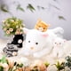 thumbnail image 4 of Peluche Skylety Cat con bebés en el interior de 40 cm, color blanco, 4 of 7