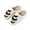 07-White, variant on Women's Fashionable Casual Versatile Indoor Home Funny Halloween Pumpkin Face Embroidery Fashionable Fall And Winter Style Trendy Warm Flat Slippers