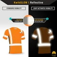 thumbnail image 3 of KwikSafety (Charlotte, NC) RENAISSANCE MAN Short Sleeve Safety Shirt (w/POCKET) Class 2 ANSI OSHA Custom High Visibility Reflective Tape Construction Security Hi Viz Work Clothing Men | Orange Large, 3 of 7