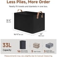 thumbnail image 4 of StorageWorks Fabric Storage Bins, Large Storage Baskets with Metal Frame, Closet Organizers with Handles, 2-Pack, Black, 4 of 7