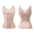 thumbnail image 4 of Cinturón de corsé con correas de poliéster ajustable para esculpir el cuerpo, ropa moldeadora para mujer, color de piel M, 4 of 14