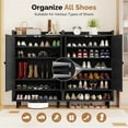 thumbnail image 3 of Hawsaiy Entrance Shoe Cabinet with Doors, 6-Tier Farmhouse Shoe Storage Organizer with Adjustable Shelves, Holds 18-24 Pairs, Entryway Shoe Rack Cabinet with Metal Legs, 3 of 9