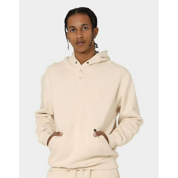 Honor The Gift Men's Noble French Terry Oversized Box Fit Hoodie Sweatshirt (Medium, Cream)