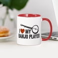thumbnail image 4 of CafePress - I Love My Banjo Player Mug - 11 oz Ceramic Mug - Novelty Coffee Tea Cup, 4 of 6