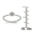 thumbnail image 2 of Primal Silver Sterling Silver Rhodium-plated Cubic Zirconia Star Ring, 2 of 9