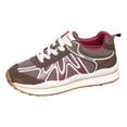 thumbnail image 5 of Rokment Womens Vintage Color Block Running Tennis Walking Shoes Fashion Sneakers Comfortable Breathable Mesh Memory Foam Basketball Volleyball Training Workout Fitness Skate Shoes Brown Size 6.5, 5 of 7