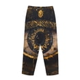 thumbnail image 3 of Lsque Mystical Golden Eye Print Women's Pajama Pants, Lounge Pant - Comfortable Home Wear,Elastic Waistband, Stylish Design-Small, 3 of 9