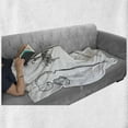 thumbnail image 6 of Lantern Soft Flannel Fleece Throw Blanket, Classic Street Clocks Architectural Urban Devices Luminousness Drawing, Cozy Plush for Indoor and Outdoor Use, 70" x 90", Charcoal Grey White, by Ambesonne, 6 of 6