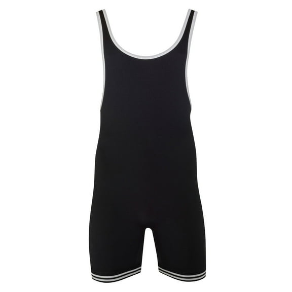 MATMAN #81 Youth Double Knit Nylon Singlet, Color: Black/White, Size: XS (81-BLK/WHT-XS)