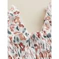 thumbnail image 6 of Wassery Baby Girl Smocked Romper Dress Vintage Floral One Piece Bodysuit Playsuit+Headband 0 6 9 12 18 Months Infant Summer Bubble Clothes, 6 of 8