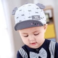 thumbnail image 4 of Baby Boy Baseball Cap Striped Sunhat Letter Sun Protection Hat, 4 of 10