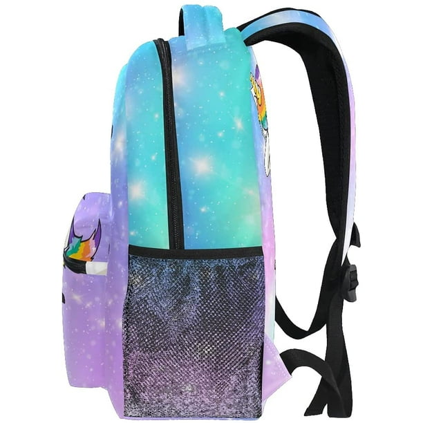Galaxy Dabbing Unicorn Backpack for Boys Girls Elementary School