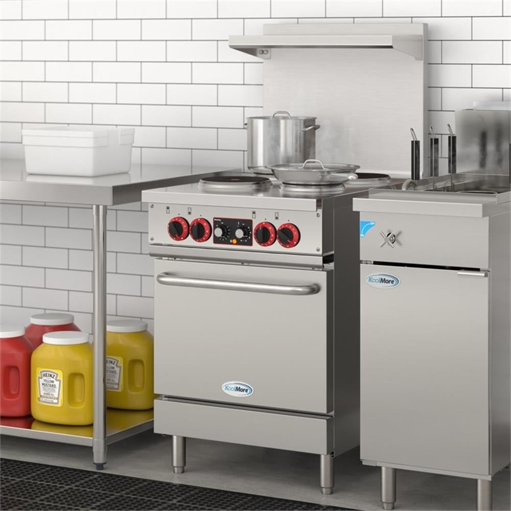 Pemberly Row 24" Electric Range with 4 Burners & 1 Standard Electric Oven