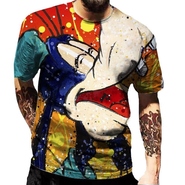 Disney Goofy dibujos animados 3D-Druck Herren camisetas Sommer loss Kleidung Vintage Kurzarm modo Kinder o Kragen camiseta Jungen camiseta xuanjing unisex