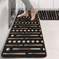 thumbnail image 2 of Baseballs Bats Black Pattern Anti Fatigue Kitchen Rugs Set Of 2, Non Slip Washable Decorative Floor Mats for Sink Laundry and Home Use, 17"x47", 2 of 5